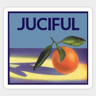 Vintage Juciful Oranges Fruit Crate Label Sticker